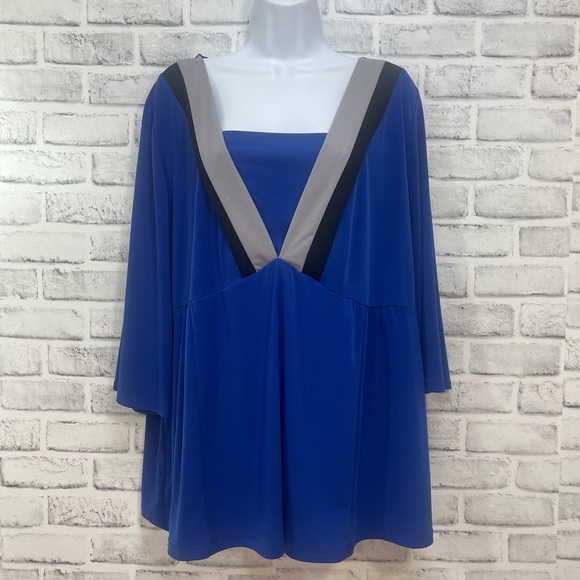 Lane Bryant V-Neck Flowing Blouse 22/24 - Picture 1 of 7